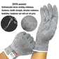 Cut Resistant Gloves Protection for Kitchen, 1 Pair Letter Patch Safety anti Cutting Gloves for Meat Cutting, Wood Carving, Mandoline Slicing, Kitchen Accessories