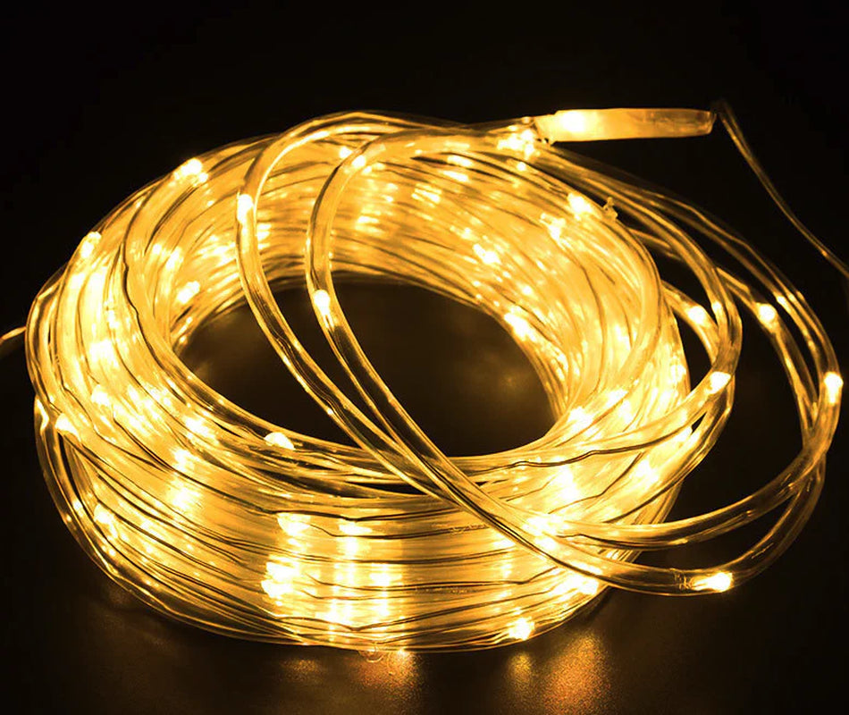 33FT 100 LED Strip Rope Light Tube String Outdoor Garden Party Decoration Lights