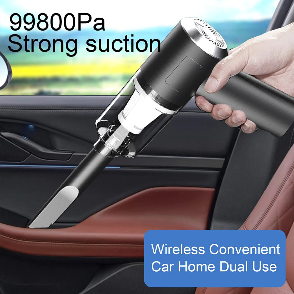 Powerful 120W Cordless Handheld Vacuum Cleaner - Compact & Portable for Home and Car Cleaning