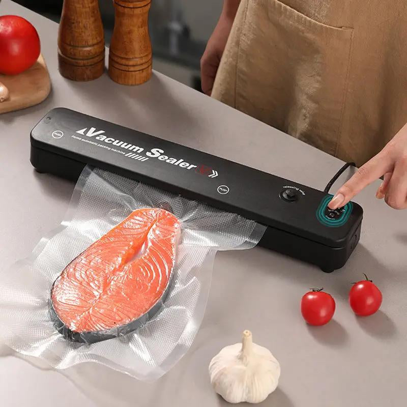 Portable Fully Automatic Vacuum Sealer Machine, Plug and Play Food Vacuum Sealer with Vacuum Bags, Household Food Storage Machine for Kitchen