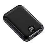 10000Mah Portable Power Bank Outdoor Emergency External Battery Pack with USB Outputs Dual LED Light for Cell Phone Black