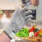 Cut Resistant Gloves Protection for Kitchen, 1 Pair Letter Patch Safety anti Cutting Gloves for Meat Cutting, Wood Carving, Mandoline Slicing, Kitchen Accessories