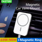 65W Magnetic Fast Wireless Charger & Car Air Vent Phone Holder for iPhone 12/13/14 Pro Max & More