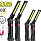 Bright & Versatile Rechargeable LED COB Work Light with Magnetic Base – Perfect for Mechanics!