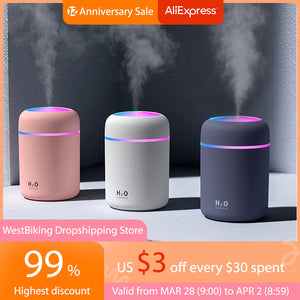 Revitalize Your Space: Mini Portable USB Air Humidifier & Aroma Diffuser - Perfect for Home, Office, and Car!