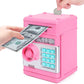 Children'S Electronic Piggy Bank Toy with Digital Cash Saving Safe Box for Coins Mini ATM Machine Spaarpot Coin Lock Security Money