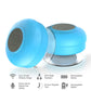 Mini Bluetooth Speaker Shower Subwoofer Waterproof Handsfree Loudspeaker with Suction Cup Mic for Bathroom Pool Beach Car Phone