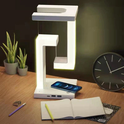 Creative Smartphone Wireless Charging Suspension Table Lamp Balance Lamp Floating for Home Bedroom