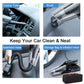 Wireless Portable Car Vacuum and Tire Inflator with Digital Pressure Gauge, LED Light, HEPA Filter, and Tire Repair Tool